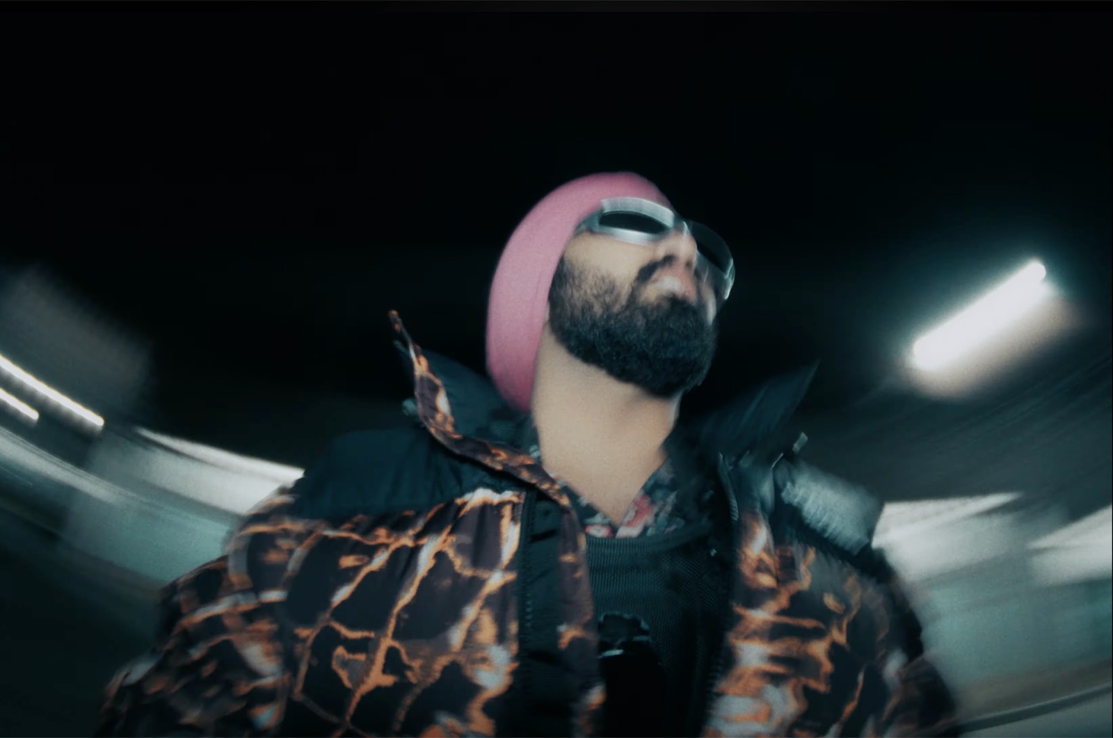 Still frame from the F*ck Na Do music video — night lighting and colour grade by Sran Productions